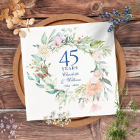 Roses Garland Floral 45th 65th Wedding Anniversary