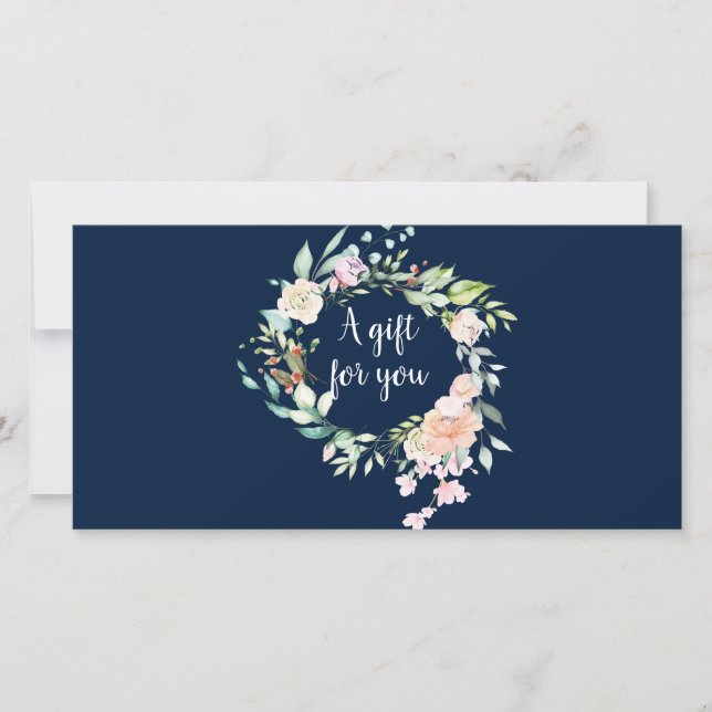 Roses Garland Watercolor Floral Gift Certificate (Front)