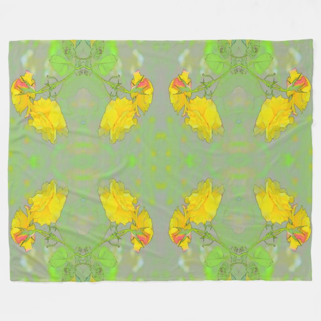 Roses, Get your lovely roses here! Fleece Blanket (Front (Horizontal))