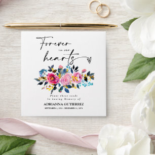 Roses Gold Seed Packet Memorial Funeral Envelope