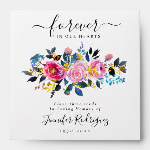Roses Gold Seed Packet Memorial Funeral Envelope