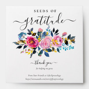 Roses Gold Seeds of Gratitude Gift Seed Packet Envelope