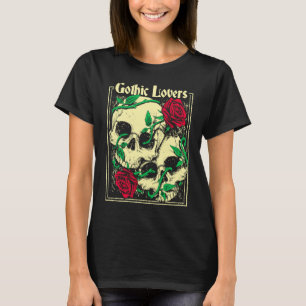 Roses Gruft Goth Cult Love Skull T-Shirt