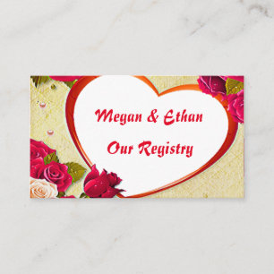Roses & Heart Frame Image Registry Card