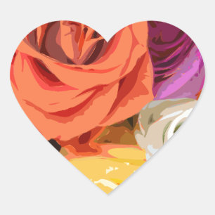Roses Heart Sticker