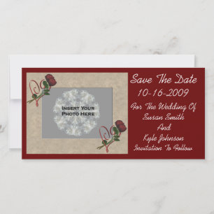Roses Hearts Wedding Save The Date Photo