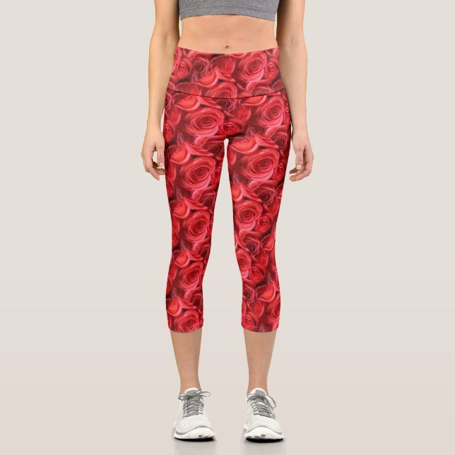 Roses High Waisted Capris (Front)