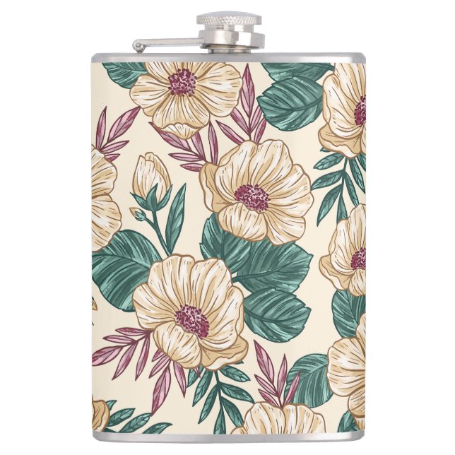 Roses Hip Flask (Front)