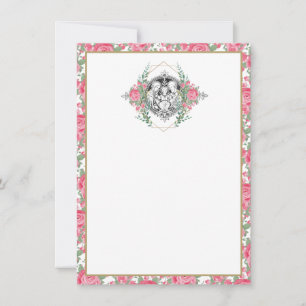 Roses Holy Family Elegant Religious Stationery Thank You Card