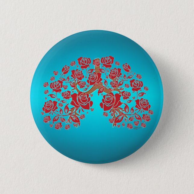Roses & Hope 6 Cm Round Badge (Front)