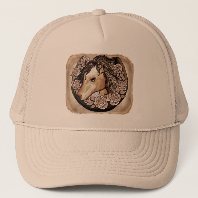 Roses Horse  Hat (Front)