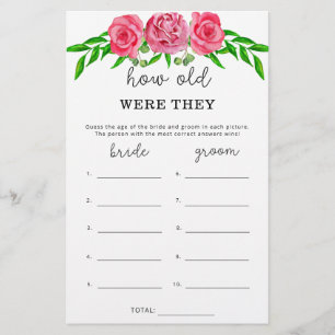 Roses How old were they bridal game