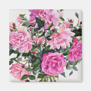 Roses in a Glass Jar Magnet