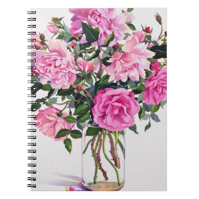 Roses in a Glass Jar Notebook (Front)