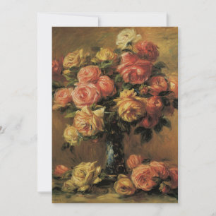 Roses in a Vase 3 by Renoir, Wedding Invitation