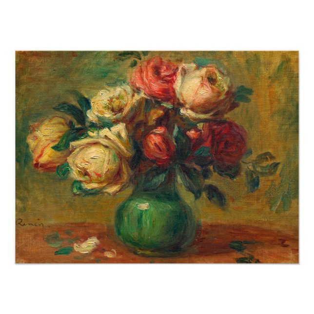 Roses in a Vase by Pierre-Auguste Renoir Photo Print (Front)