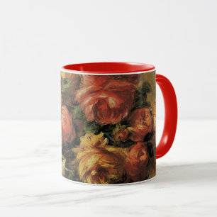 Roses in a Vase by Pierre Renoir, Vintage Fine Art Mug