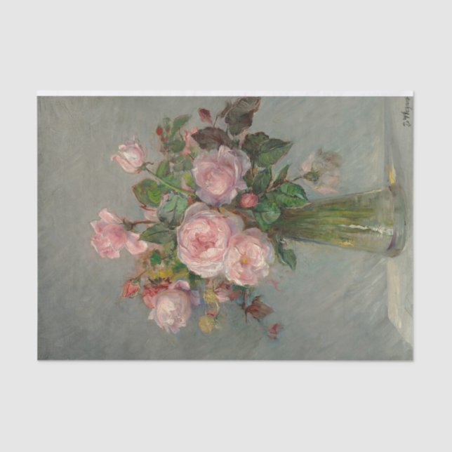 Roses in a Vase  Tissue Paper (Front)