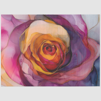 Roses in Alcohol Ink Series Design #26 Tissue Paper