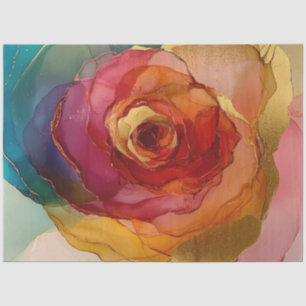 Roses in Alcohol Ink Series Design #6 Tissue Paper