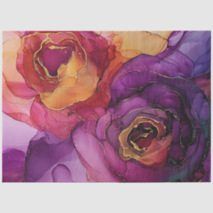 Roses in Alcohol Ink Series Design #9 Tissue Paper