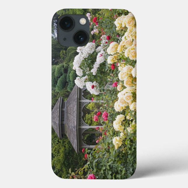 Roses in bloom and Gazebo Rose Garden at the Case-Mate iPhone Case (Back)