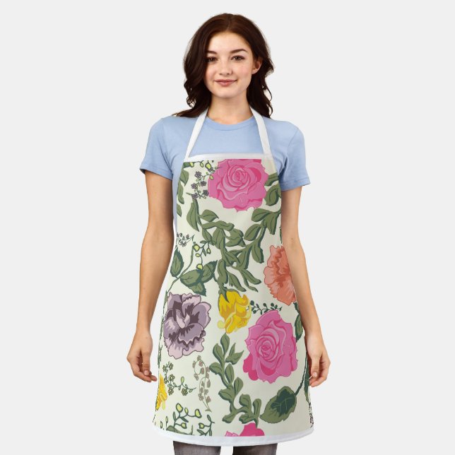 Roses in Bloom Apron (Worn)