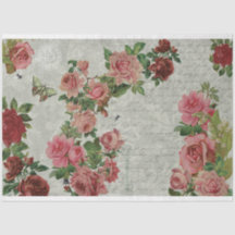 Roses in Bloom Decoupage Paper