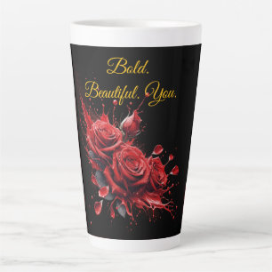 Roses in Bloom - Elegant Birthday Latte Mug