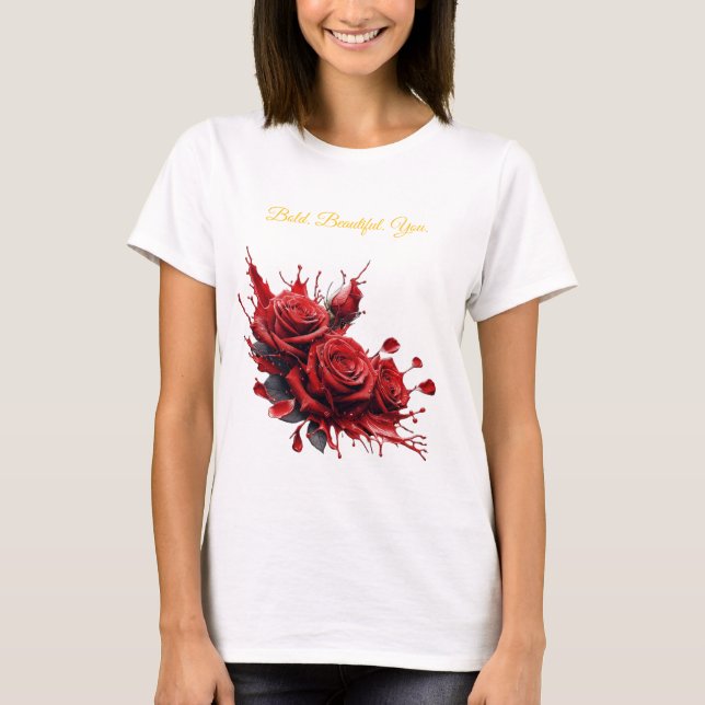 Roses in Bloom - Elegant Birthday T-Shirt (Front)