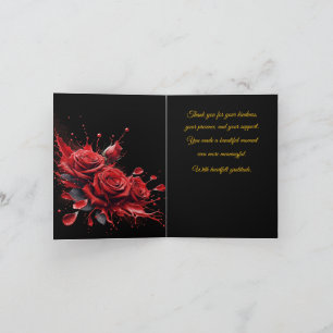 Roses in Bloom - Elegant Birthday Thank You Card