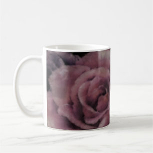 Roses In Burgundy And Pink Vintage Botanical Coffee Mug
