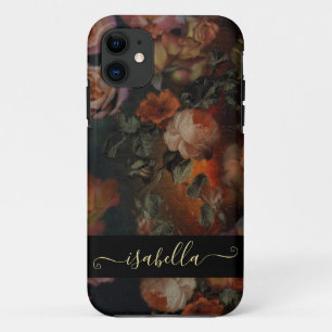 Roses In Fall Vintage Colours Botanical Garden Cas iPhone 11 Case