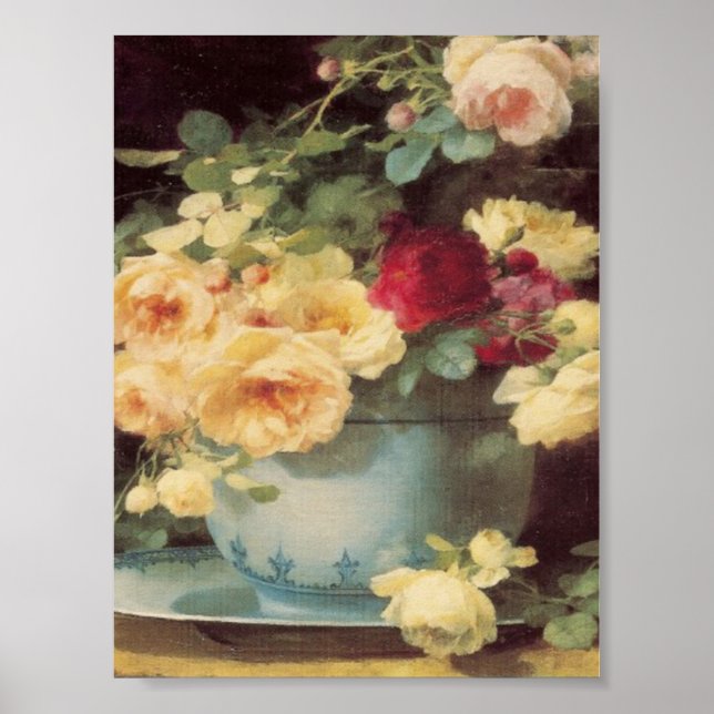 Roses In Porcelain Bowl Emilie Vouga Mother's Day Poster (Front)
