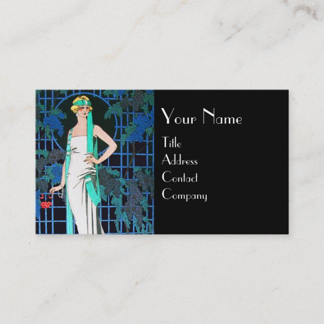 ROSES IN THE NIGHT,BEAUTY FASHION MAKE UP ARTIST BUSINESS CARD (Front)