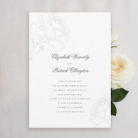 Roses Ivory Minimalist Black Tie Wedding