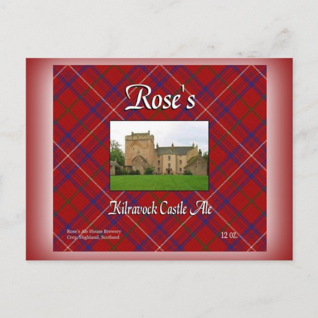 Rose's Kilravock Castle Ale Postcard (Front)