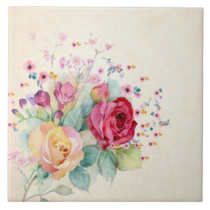 Roses L - Large Ceramic Tile