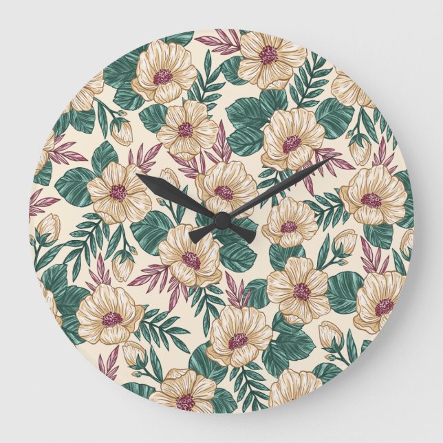 Roses Large Clock (Front)