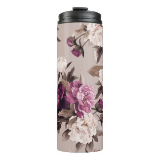 Roses Light Background: Vintage Watercolor Thermal Tumbler