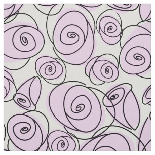 Roses Lilac large pattern fabric