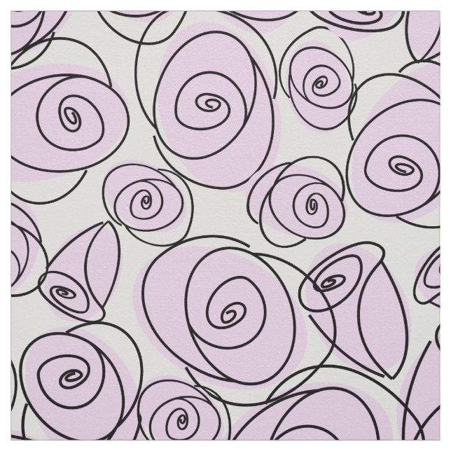 Roses Lilac large pattern fabric (Swatch)