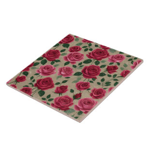 Roses Linen Beautiful Modern Collection Tile
