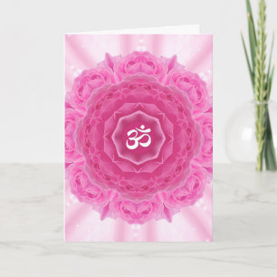 Roses Mandala, Greeting Card