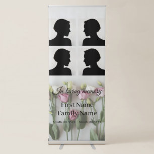 Roses memorial collage retractable banner