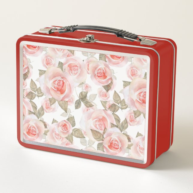 Roses Metal Lunch Box (Front)