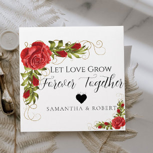 Roses Minimal Wedding Bridal Favour Seeds Envelope