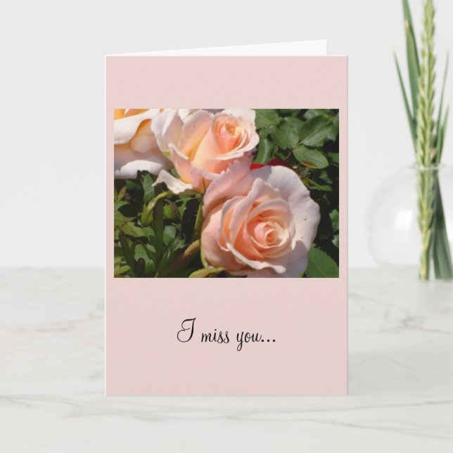 Roses Missing You Card (Front)