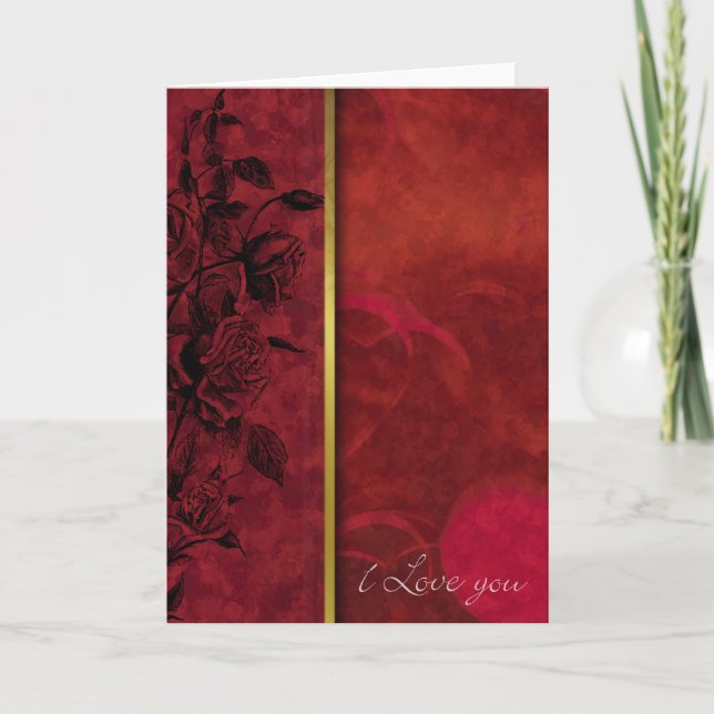 Roses-n-Hearts Holiday Card (Front)
