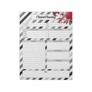 Roses n Stripes _ Clinical Planning Notepad